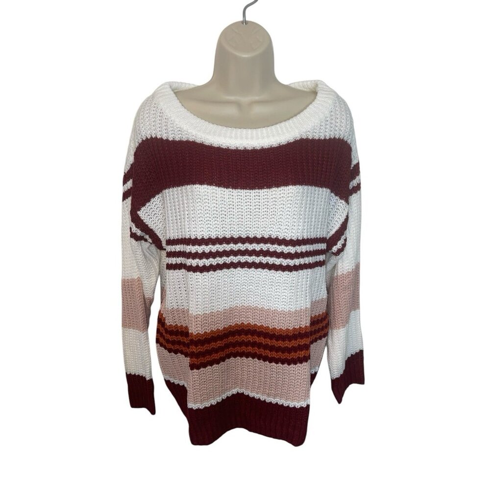 KIRUNDO Women's Size Medium Striped Sweater - Picture 1 of 11